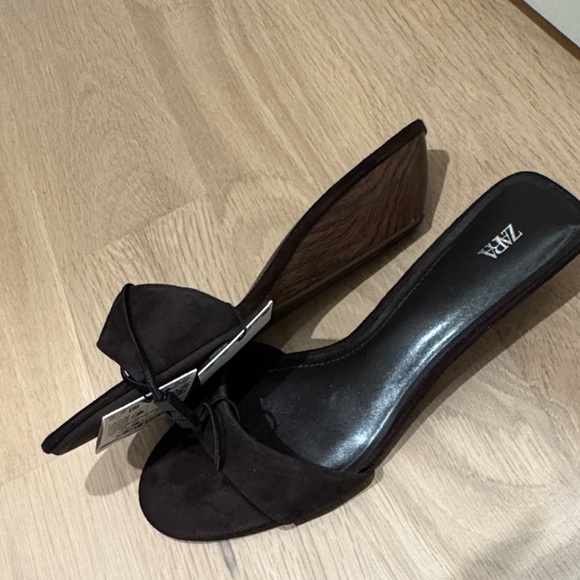 Zara Women's Dark Brown Mules - Picture 2 of 2